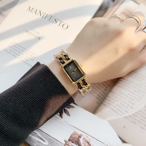 Pablo Raez Seasons女性の腕時計純粋な黒い正方形のダイヤルブレスレット時計セットレディースクォーツ腕時計女性クロック高品質210720