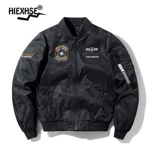 Jaqueta Locomotiva Homens Primavera Outono Windbreaker Piloto Casaco Exército Homens Jaquetas À Prova de Vento Carga Jaqueta Casual Reverse Wear 211025