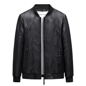 Männer PU Lederjacke Motorrad 8XL Herrenjacken Schwarz Outwear Männlich Herbst Casual Motorrad PU Jacke Biker Ledermäntel 211111