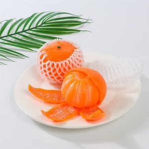 Frutas artificiais laranja decompressão brinquedo lento crescente brinquedos diversão crianças kawaii presente