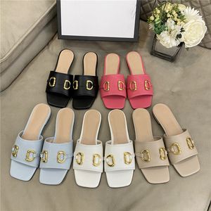Fashion Women G Sandals Slippers Slide Designer Luxury Leather Flip Flops Rubber Sandal Candy Color Jelly Shoes