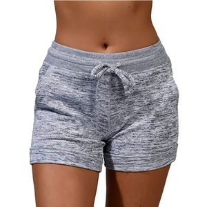 S Lato Kobiety Dorywczo Running Shorts Pasek Elastyczna talia Szorty z kieszeniową Moda Kobiet Dziewczyny Solidne Luźne Szorty 210515