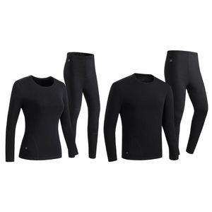 Roupa de Yoga Aquecimento Setwear Set Aquecida Longo Johns com Fleece Forrado para Inverno Aquecimento Soft Base Layer Thermals Terno Terno Homens e Mulheres