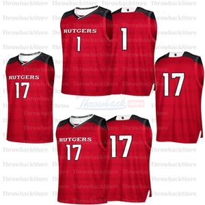 Maglie da basket personalizzate Rutgers Scarlet Knights College 4 Mulcahy 5 Clifford Omoruyi 10 Montez Mathis 11 Mamadou Doucoure 1 Palmquist 21 Reiber