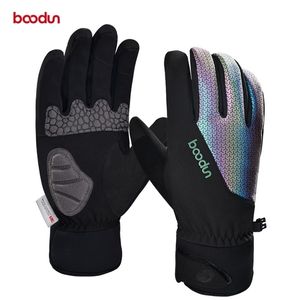 Autumn Winter Waterproof Cycling Gloves Full Finger Warm Thermal Road Mountain Bike MTB Sock Proof Gel Pad Cykel 211129