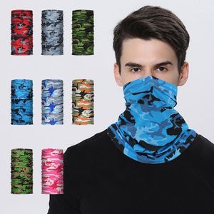 Mężczyźni Kobiety Magiczna Bandana Głowy Twarzy Pokrywa Maska Kamuflaż Taktyczna Rurka Szyjka Szalik Outdoor Rower Wycieczki Polowanie Balaclava Czapki Maski