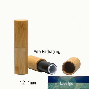 Packing Bottles 4.2G Bamboo Empty Lip Balm Container DIY Lipstick Tube 12.1mm Cosmetic Rouge Refillable 20pcs/lot