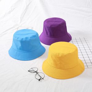 Chapéus de balde de cor sólida mulheres homens chapéus de cor pura para o verão, preto, branco, multicolorido 211527