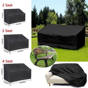 2/3/4 Seats Waterproof Chair Cover Garden Park Patio Outdoor Benchs Furniture Sofa Table Rain Snow Dust Protector 211116