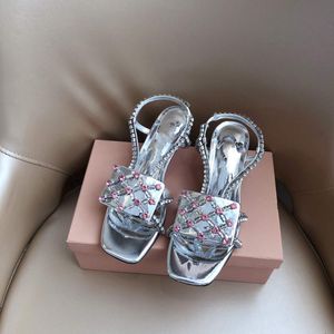 스퀘어 토우 라인 석 하이힐 샌들 2021 여성 여름 chunky 로마 신발 패션 특허 가죽 싱글