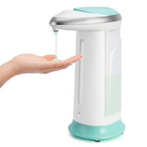 Ręce Darmowe inteligentne czujnik cieczy Dozownik mydła Automatyczna bezdotna pompa do kuchni Łazienka 211206