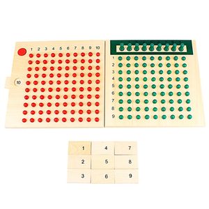 Montessori Eonal Wooden Toy Multiplication and Di Beads Board for Early Childhood Preschool Training Family Version 210922