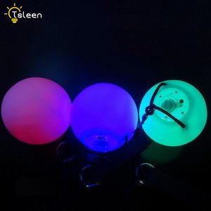 パーティーデコレーション1ペア= 2ピース販売プロのボールRGB LED POIスローされた腹ダンスレベルハンドステージパフォーマンスアクセサリー