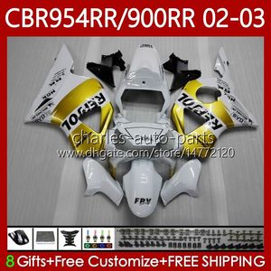 Honda CBR900 CBR954 RR CBR 954 900 RR CC 2002-2003 바디 61NO.11 CBR954RR CBR 900RR 954RR 900CC 02 03 CBR900RR CBR954-RR 2002 2003 페어링 골든 광택