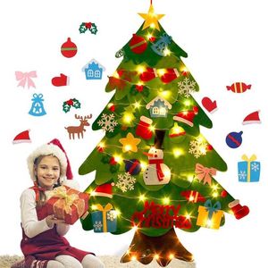 2メートル弦の軽いキッズDIYの木の玩具クリスマスの装飾がホームパーティーのためのクリスマスの装飾211104