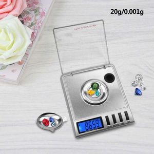 yieyri 0,001–20 g 0,001 x 20 g Mini-Digital-Taschen-Schmuck-Diamant-Gewichtswaage, digital, elektronisch, tragbar, Balance-Gewicht 210927