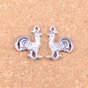 63pcs Antique Silver Bronze Plated chicken cock rooster Charms Pendant DIY Necklace Bracelet Bangle Findings 21*16mm