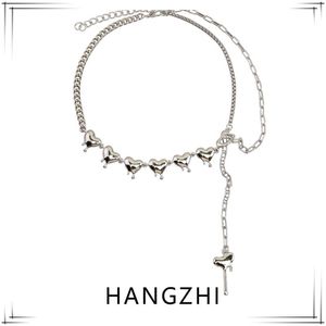 Trendy Quaste Anhänger Lava Herz Kette Perlen Spleißen Asymmetrie Choker Halskette Für Frauen Mädchen Mode Schmuck Ketten