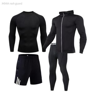 Men's Tracksuits Tracksuit Thermal Set Compression Underwear Rash Guard Warm Fitness Jogging Suit Black Clothing Winter First Layer