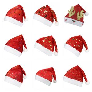 Decorazioni per cappelli natalizi Cappelli in peluche di stoffa luminosa Regalo per feste di Natale