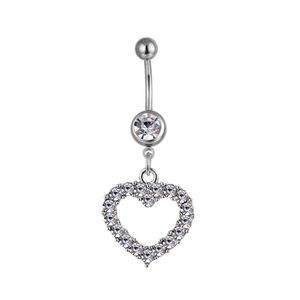 D0045 colors heart style Navel Rings Belly Button Body Piercing Jewelry Dangle Accessories Fashion Charms JFB