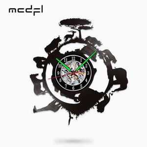 McDFL Vinyl Records Klockor Vägg Heminredning Tonåring Rumsdekoration Loft Style Clock Hängande Ornament För Inredning Sovrum H1230