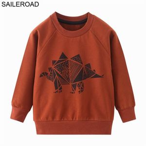 SAILEROAD Boys Dinosaur Hoodies Children Sweatshirt Girls Spring Coat Kids Long Sleeve Casual Outwear Baby Clothing 211029