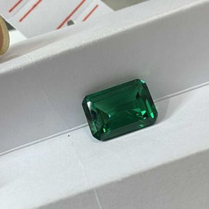 Meisidian 10x14mm 5a Kvalitet 7 Carat Lab Green Emerald Loose Gemstone för Ring H1015