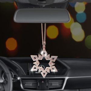 Decorações de interiores Bling Car Pingente de cristal de cristal transfronteiriço com diamante, espelho retrovisor, acessórios de diamante para mulheres