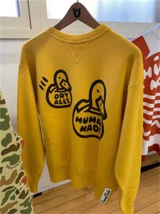 Wholesale men yellow sweatshirt resale online - Men s Hoodies Sweatshirts ss HUMAN MADE CREWNECK SWEATSHIRT Men Woman Top Quality Yellow Hoodie
