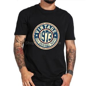 Retro 1973 Tutta la parte originale T-shirt homme regalo per papà Compleanno T-shirt Festa del papà Tee Uomo Vintage Classico anni '70 Vestiti 210714