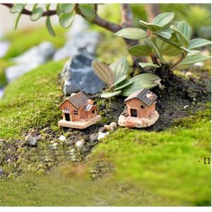 Newminiature resina casa piccola villa il mare dell'amore recinzione casa artigianato muschio terrarium micro paesaggio ornamenti fata giardino rrd11967