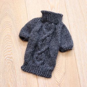 Dog Apparel Basic Bottoming High End Two Leg Fashion Gentlemen Handmade Knitted Sweater Coat Maltese Yorkie Chihuahua Winter