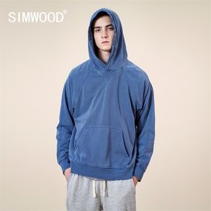 Höst vinterkläder färgade lösa hoodies män retro sweatshirts vintage raglan ärmar jogger tracksuits 211014