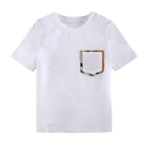 Toddler Boys Summer White T Shirts for girls Child Designer Brand Boutique Kids Clothing Wholesale Luxury Tops Children Clothes 220307