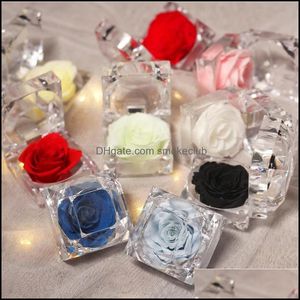 Festive Party Supplies Home Garden Eternal Flower Confession Of Love Wholesale Creative Immortal Acrylic Box Valentines Day Gift Honey Decor