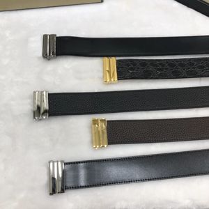 Double T. Luxury Brand Clothing Accessories Business Designer Belts For Men Big Buckle Fashion Litchi grain Genuine Leather High Quality With Origial Box