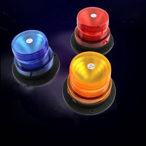 Emergency Lights Amber Blue Red LED Car Vehicle Strobe Warning Light Flashing Beacon Magnetic Mounted Lighting Lamp 12/24V