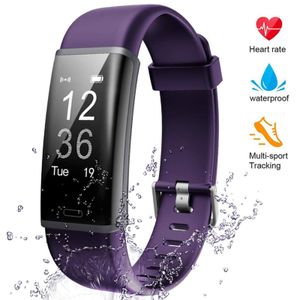 ID130PLUS HR Bractele Bracele Purple Smart Watch Fitness Tracker с артериальным давлением Сердечный монитор Спящий монитор Multi Sport Mode Connected GPS-часы на Распродаже