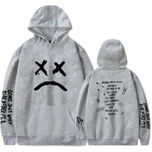 Lil peep hellboy hoodies män / kvinnor hooded streetwear sweatshirts lil peep fans hoodie hajuku hip hop kläder överdimensionerade hoodie y0804