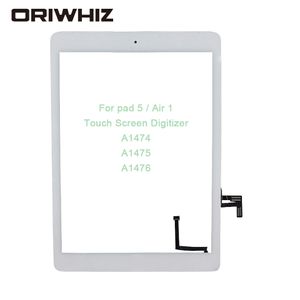 Novo para iPad Air 1 iPad 5 Digitalizador de tela de toque com botão home Front Glass Display Touch Painel A1474 A1475 A1476 Substituição