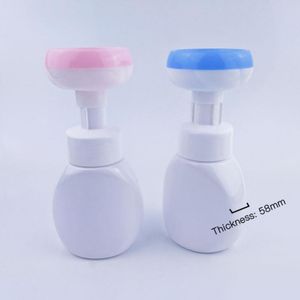 Liquid Soap Dispenser 250ml Flower Stamp Foam Empty Plastic Bottle Shower Gel Pump