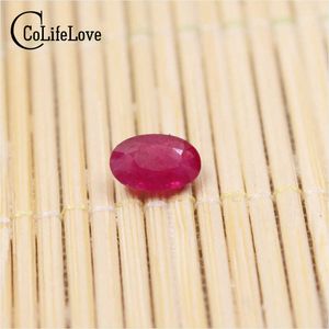 100% Natural Ruby Solta Gemstone 4mm * 6mm 0.4 Ct Oval Cut Genuine Blood Red Ruby Loose Gemstone H1015