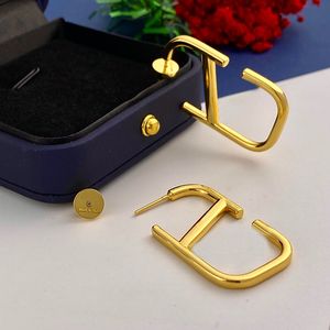 Ny designer guldörhängen för kvinnor hoop örhängen luxurys designers brev kärlek diamant kvadrat örhängen för present bröllop d2203113z