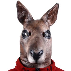 Fiesta De Burros al por mayor-Accesorios de disfraces Halloween Látex Cabeza de animal Dress Up Cosplay Fancy Dress Props Donkey Kangaroo Traje Máscaras