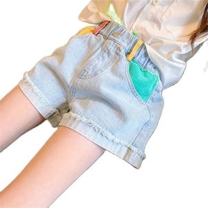 Calções de meninas verão moda all-match calças externas infantis p4683 210622