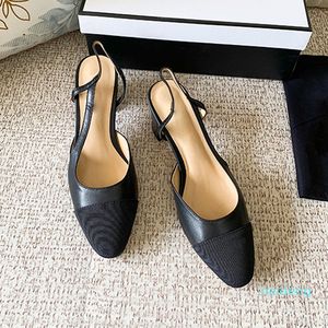 Sapatos femininos sandálias de couro salto alto primavera e outono altura do dedo do pé pontiagudo 6,5 cm 35-40 2022 888