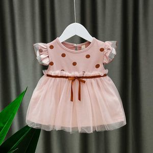 Cute Baby Girl Summer Dress for Baby Girls Clothes Dot Princess Abiti appena nati 1 anno Birthday Party Dress Abbigliamento infantile Q0716