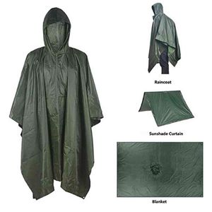 متعددة الوظائف معطف واق من المطر العسكرية ماء المطر معطف بقاء المعطف التخييم خيمة حصيرة للخارجية الصيد المشي 210320