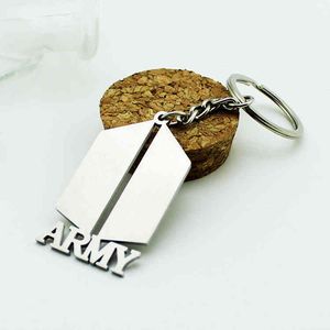 Keychains Fan name of bulletproof Youth League army bullet titanium steel metal key ring